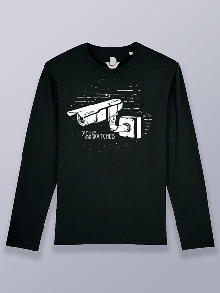 Camiseta hombre manga larga estás siendo observado