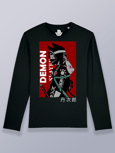 Camiseta hombre manga larga estilo poster Demon slayer