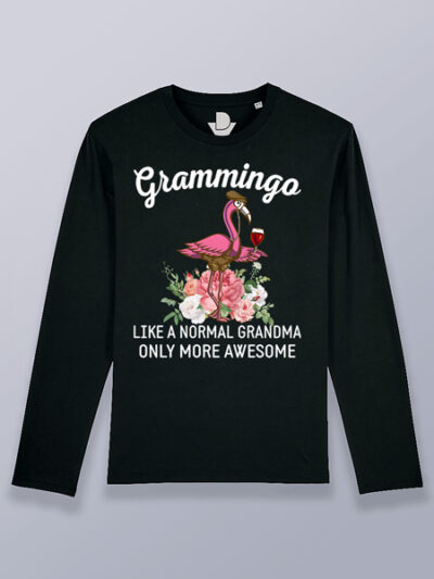 Camiseta hombre manga larga flamenca abuela con flores
