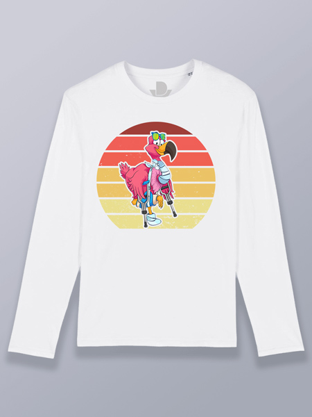 Camiseta hombre manga larga flamenco herido