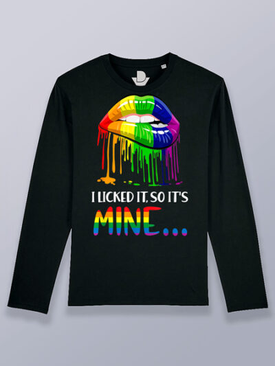 Camiseta hombre manga larga labios colorines