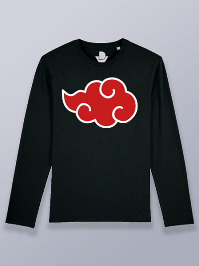 Camiseta hombre manga larga logo akatsuki Naruto