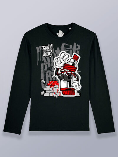 Camiseta hombre manga larga los grafitis no son un crimen