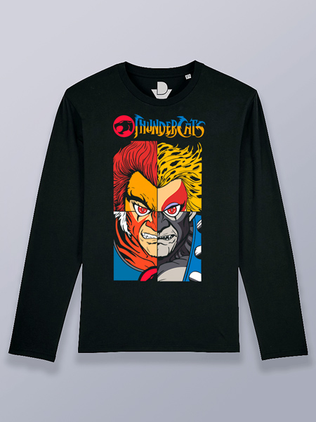 Camiseta hombre manga larga mural caras Thundercats