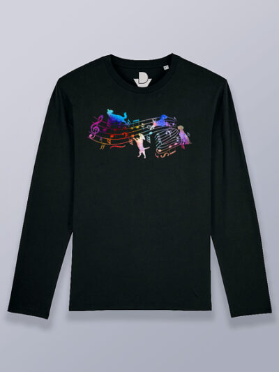 Camiseta hombre manga larga música animal