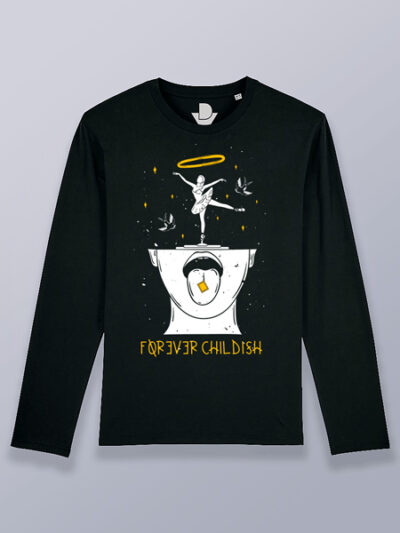 Camiseta hombre manga larga niñez para siempre