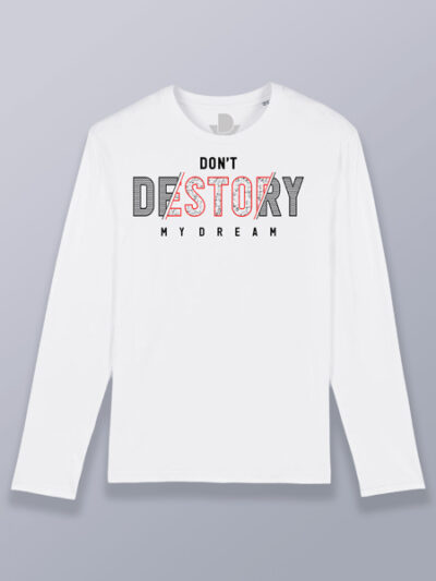 Camiseta hombre manga larga No Destruyas (color negro)