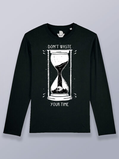 Camiseta hombre manga larga no malgastes tu tiempo