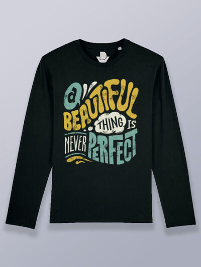 Camiseta hombre manga larga nunca es perfecto