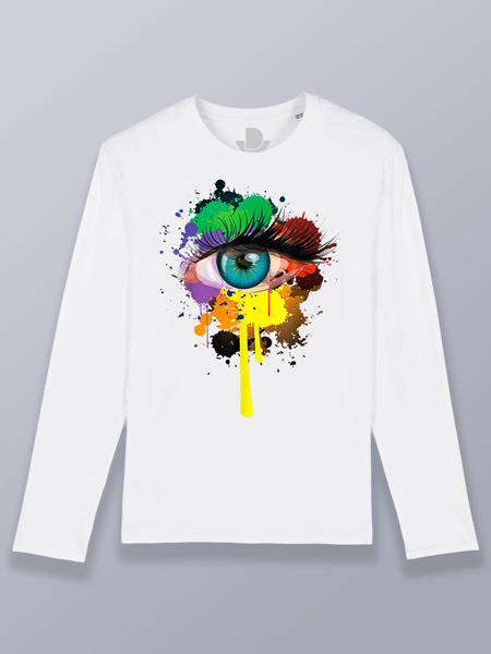 Camiseta hombre manga larga ojo LGTBIQ