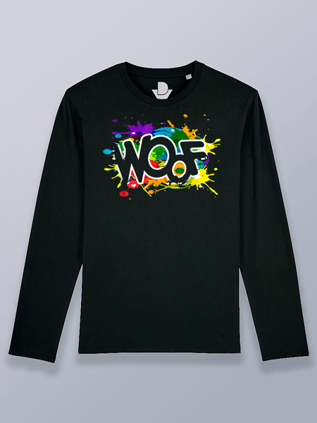 Camiseta hombre manga larga palabra guau LGTBIQ