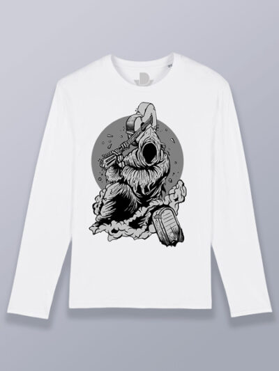 Camiseta hombre manga larga parca con guitarra