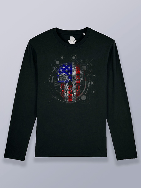 Camiseta hombre manga larga parca estadounidense