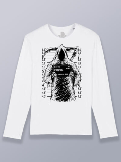 Camiseta hombre manga larga parca foto policial