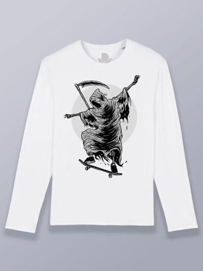 Camiseta hombre manga larga parca patinando