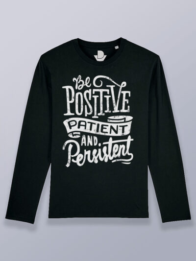 Camiseta hombre manga larga positivo paciente y persistente