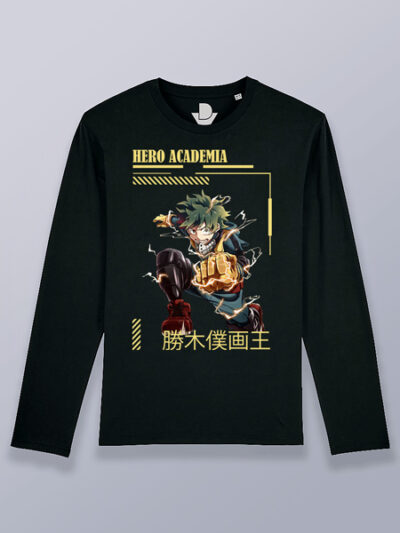 Camiseta hombre manga larga puño Izuku My hero academia.