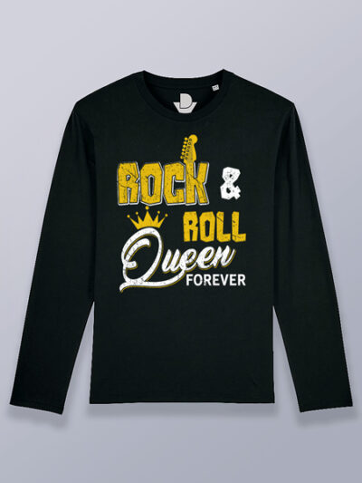 Camiseta hombre manga larga reina del Rock & Roll