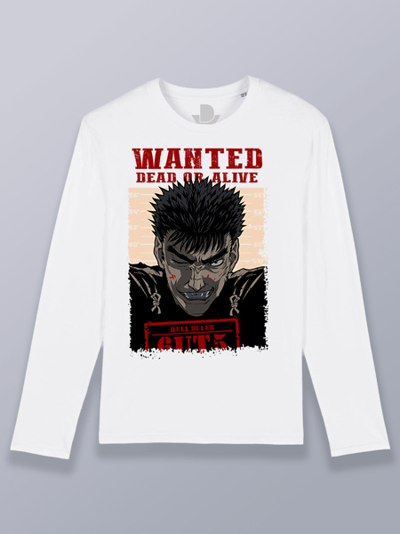 Camiseta hombre manga larga se busca a Guts