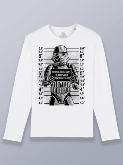 Camiseta hombre manga larga soldado imperial foto policial