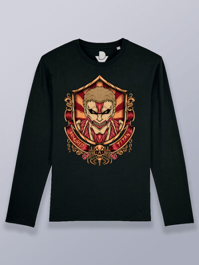 Camiseta hombre manga larga titán de defensa Attack on titan