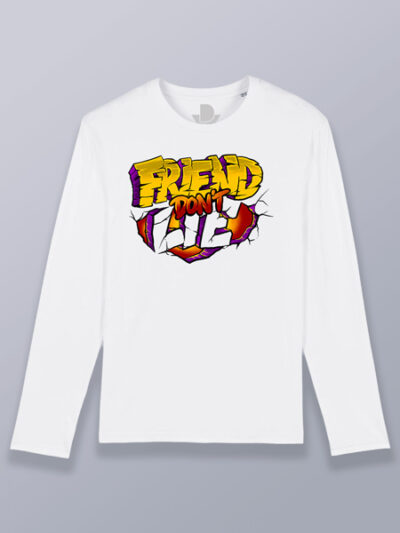 Camiseta hombre manga larga un amigo no miente