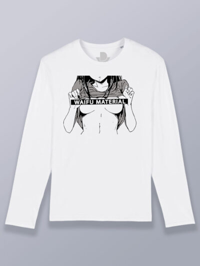 Camiseta hombre manga larga waifu censurada