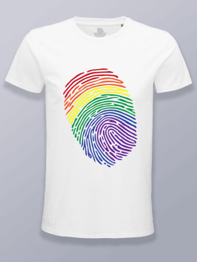 Camiseta hombre huella dactilar LGTBIQ+