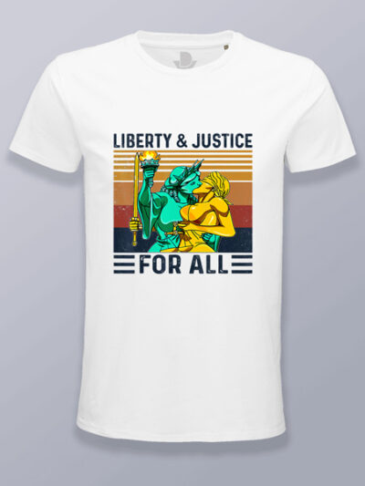Camiseta hombre libertad y justicia para todos