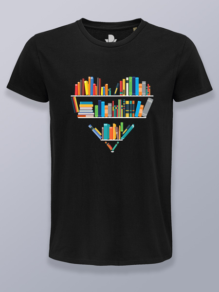 Camiseta hombre librería de corazón