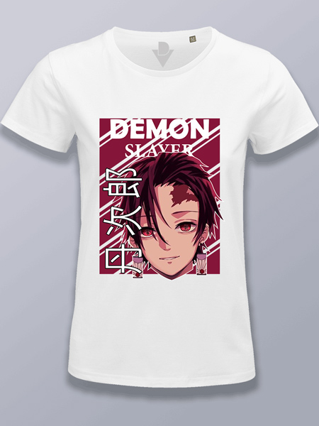 Camiseta mujer cara en portada Demon slayer