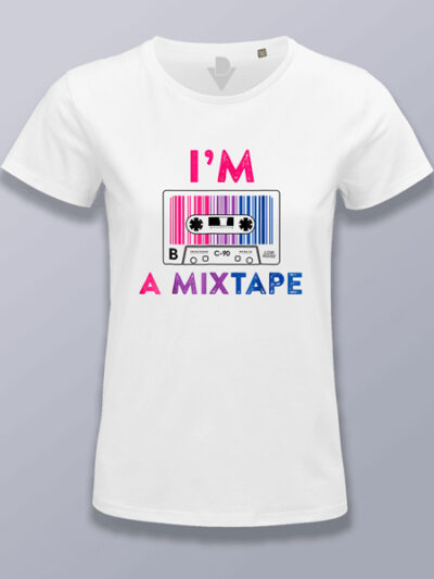 Camiseta mujer cinta cassette