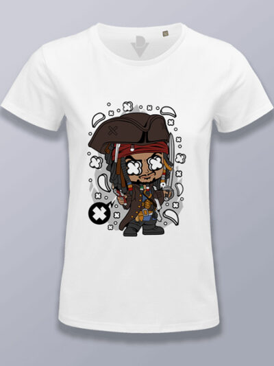 Camiseta mujer Jack Sparrow cabezón