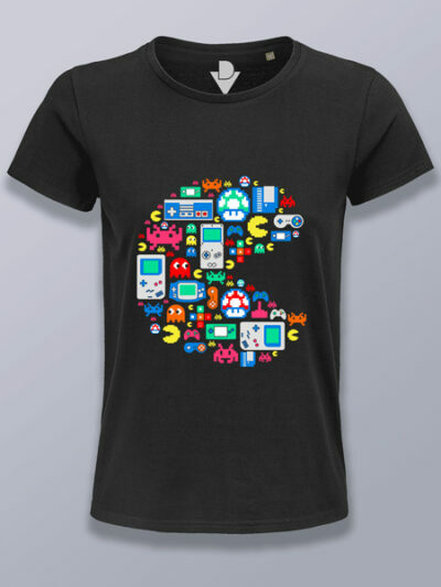 Camiseta mujer Pac-Man logo