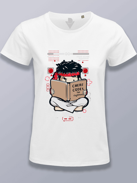 Camiseta mujer Ryu haciendo trampas