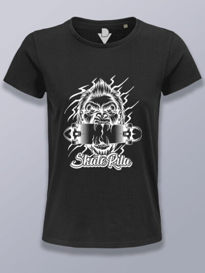 Camiseta mujer SkateRilla (color blanco)