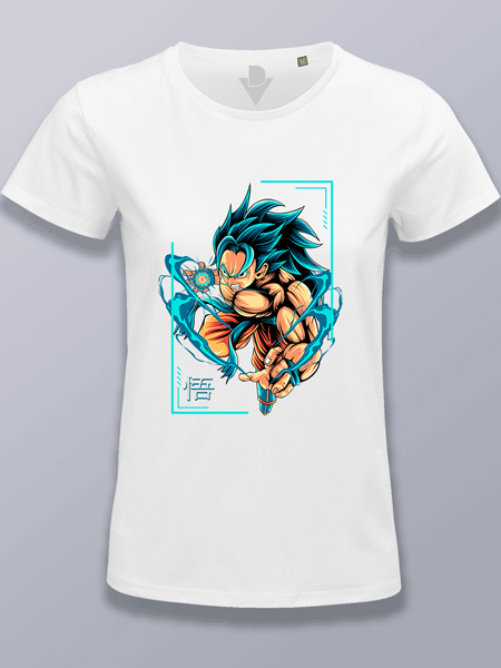 Camiseta mujer Super saiyan dios Dragon ball