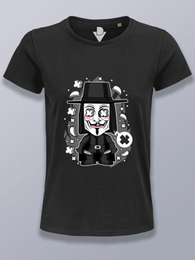 Camiseta mujer V de Vendetta cabezón