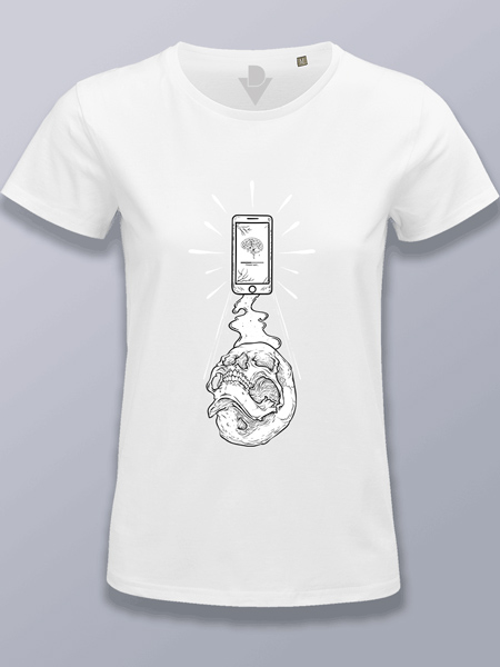 Camiseta mujer abducción electrónica