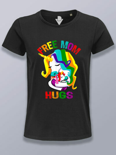 Camiseta mujer abrazo de mamá LGTBIQ+