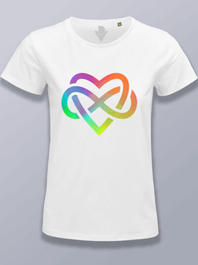Camiseta mujer amor e infinito LGTBIQ+