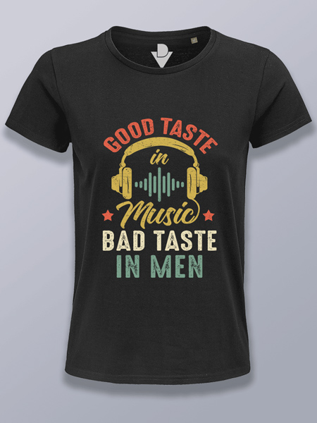 Camiseta mujer buen gusto en música