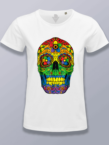 Camiseta mujer calavera LGTBIQ+