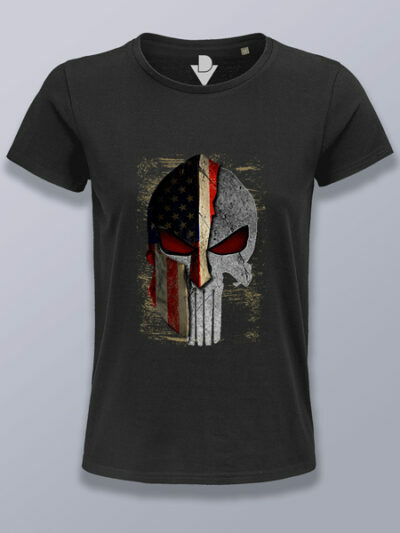 Camiseta mujer calavera espartana