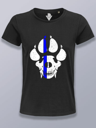 Camiseta mujer calavera huella animal