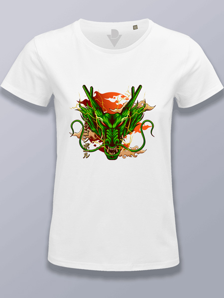 Camiseta mujer cara dragón Dragon ball
