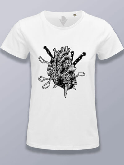 Camiseta mujer corazón herido