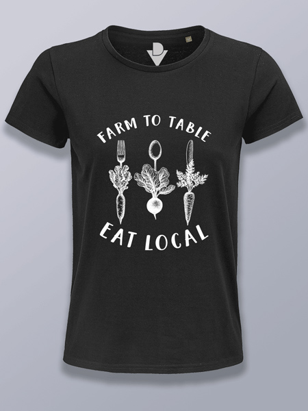 Camiseta mujer de la granja a la mesa