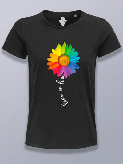 Camiseta mujer flor margarita colorines