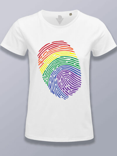 Camiseta mujer huella dactilar LGTBIQ+